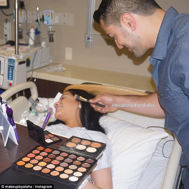 Image result for Mum applies full face of make-up during CHILDBIRTH because she