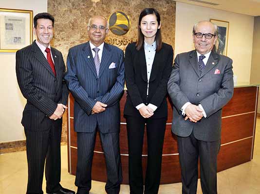 Local Business Gulf Hotels Group Eyeing Surge In Chinese Tourists At The Gulf Hotel Are From Left Ghg Deputy Chief Executive Garfield Jones Mr Raees Ms Zho And Bahrain General Manager Rahim Abu Omar