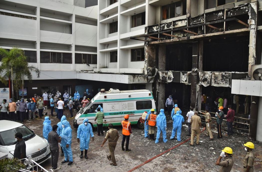 Seven die in fire at COVID-19 hotel facility in India