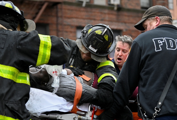 World News: VIDEO: New York City building space heater malfunction ...