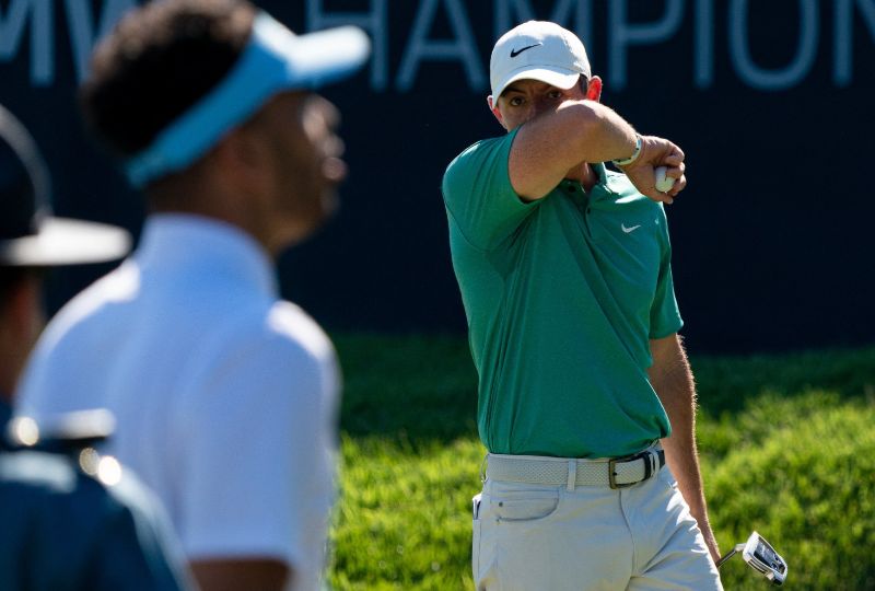 Golf Agitated Rory McIlroy throws remotecontrolled golf ball into water
