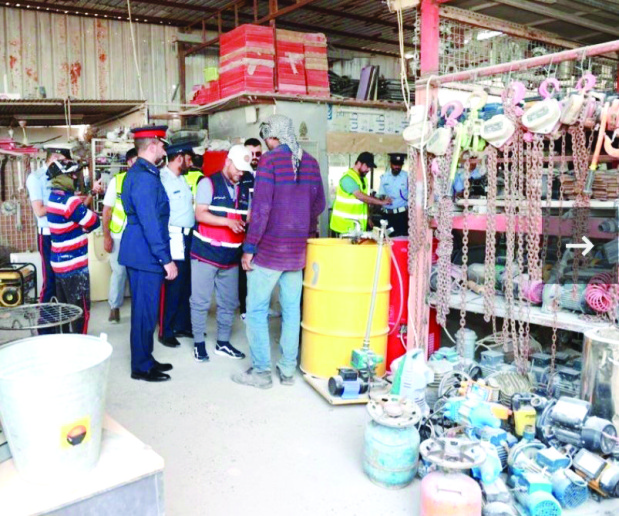 Bahrain News Raid on spare parts shops