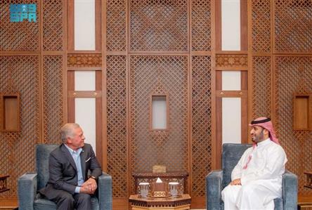 HRH the Crown Prince meets Jordan's King Abdullah...