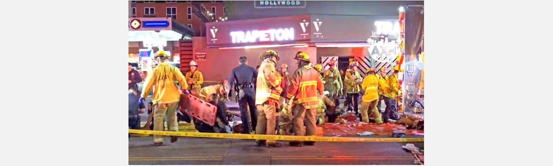 World News: Driver crashes car into crowd at LA nightclub
