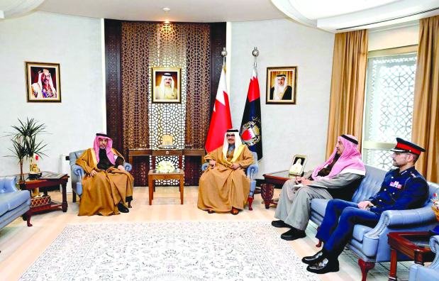 <p>Interior Minister General Shaikh Rashid bin Abdulla Al Khalifa received Arab Interior Ministers Council secretary general Dr Mohammed bin Ali Kuman. Under-Secretary Shaikh Nasser bin Abdulrahman Al Khalifa was present. The meeting reviewed means to further develop mechanisms of joint Arab co-operation across various security domains. The two sides also discussed topics on the council’s agenda for its upcoming meeting and their importance in strengthening security co-operation among member states. Gen Shaikh Rashid commended the general secretariat for its role in advancing Arab security and following up on the implementation of decisions issued by Arab Interior Ministers.</p>