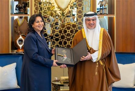 HRH Prince Salman receives Bahraini writer and...