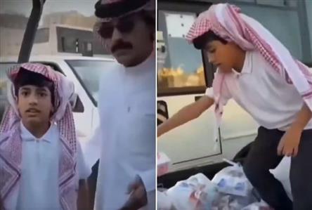 Viral video of Kuwaiti child distributing food...