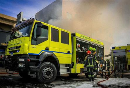 Civil Defence extinguishes building fire in...