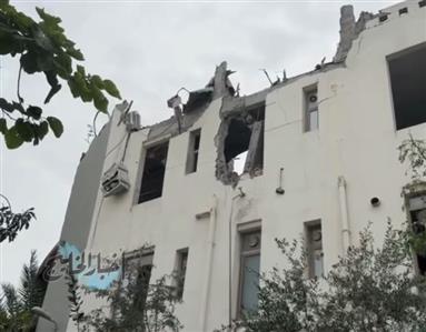 Several homes damaged in Sitra by debris following...