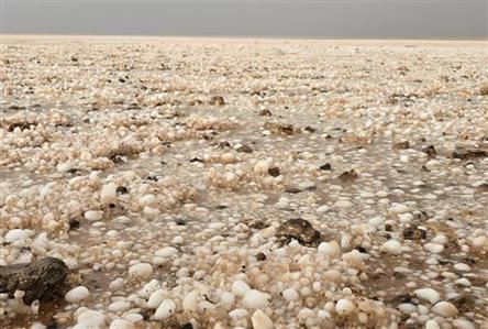 Heavy rain and hail transform eastern Turaif...
