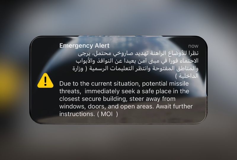 UAE: Safety alert issued in Dubai and Sharjah following missile threat