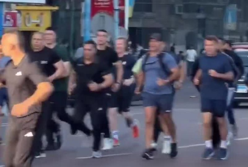 French President Macron hits Alexandria streets for morning run