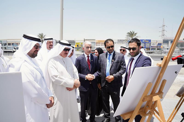 Flashback: Mr Al Hawaj, Mr Al Asbool, Parliament Speaker Ahmed Al Musallam, Ministry Under-Secretary Shaikh Mishal bin Mohammed Al Khalifa with other senior officials during a visit to the site