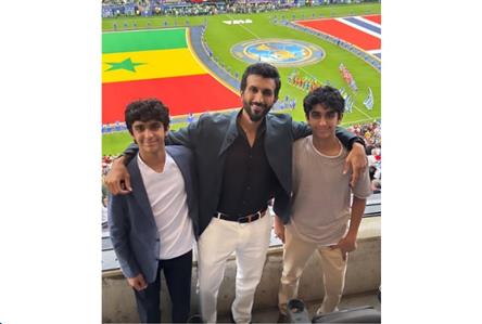 Shaikh Nasser attends World Cup match with sons...