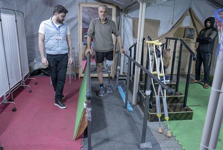 UAE floating hospital fits prosthetic limbs...