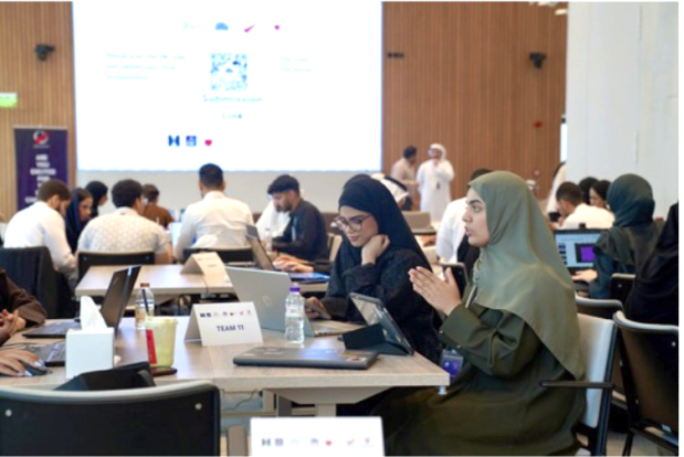 Young participants in the hackathon