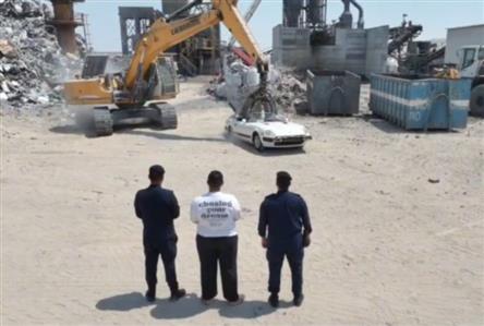 WATCH: Kuwait authorities crush reckless driver's...